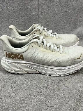 Hoka One One Arahi 7 Women Size 9.5 (B) 1147851BSG White De Blanc Rose Shoes